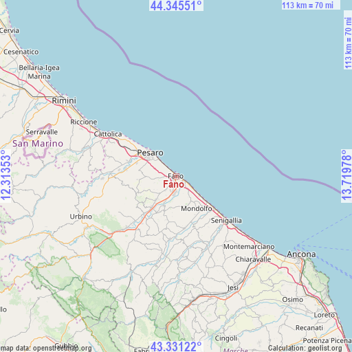 Fano on map