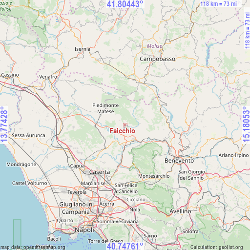 Faicchio on map