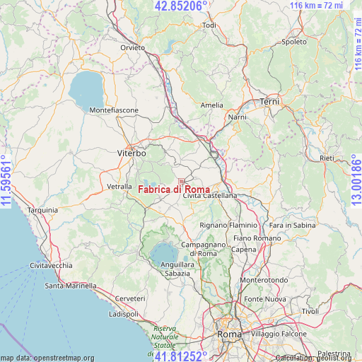 Fabrica di Roma on map