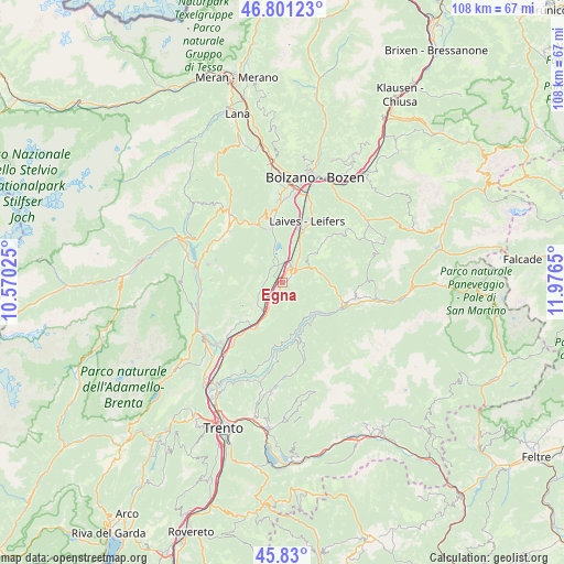 Egna on map