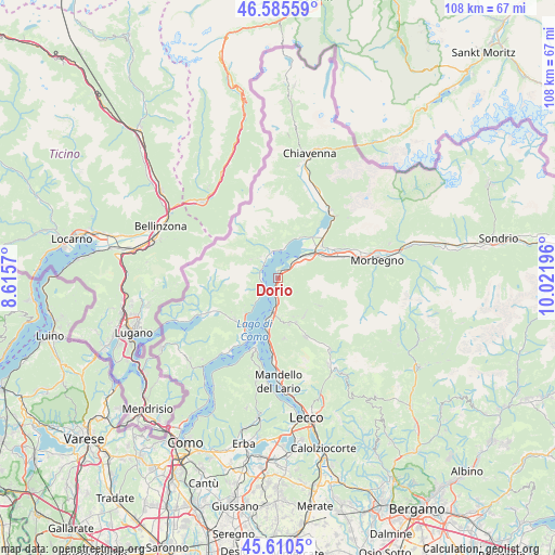 Dorio on map