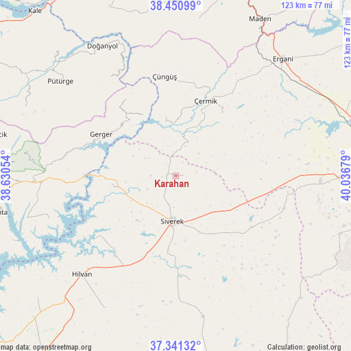 Karahan on map