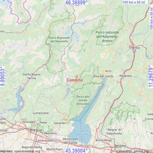 Condino on map