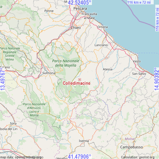 Colledimacine on map