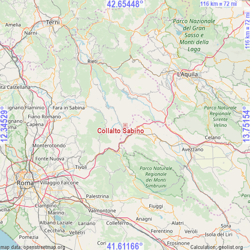 Collalto Sabino on map