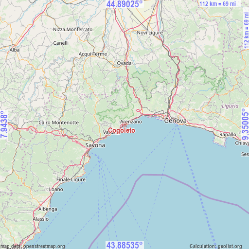 Cogoleto on map