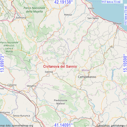 Civitanova del Sannio on map