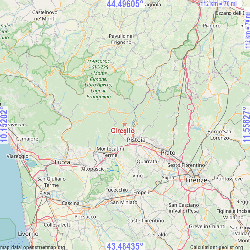 Cireglio on map