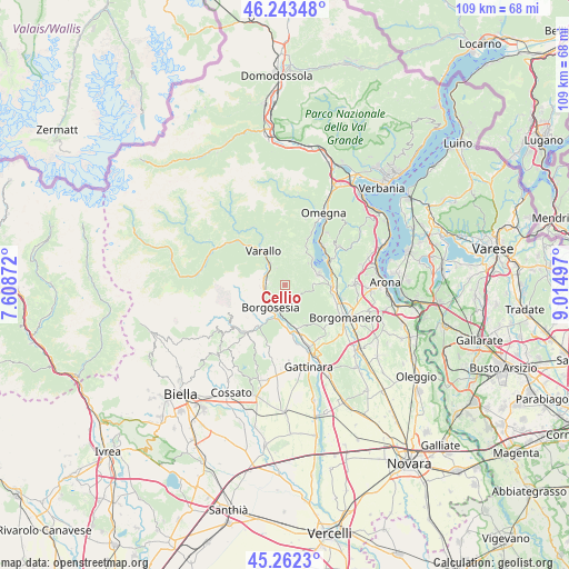 Cellio on map