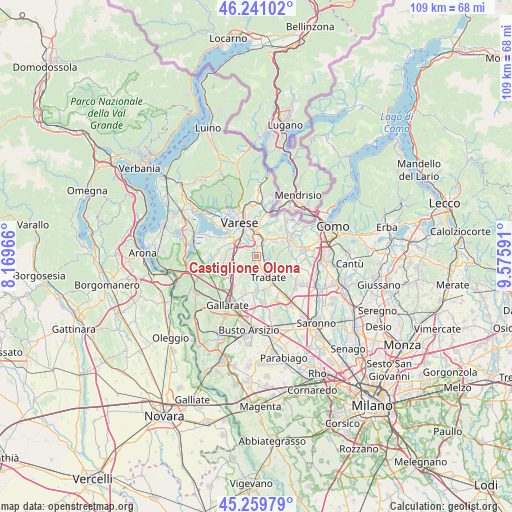 Castiglione Olona on map