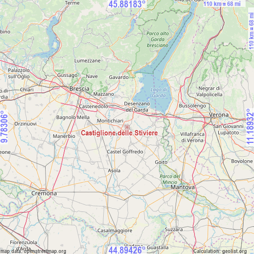 Castiglione delle Stiviere on map