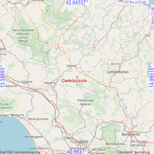 Castelpizzuto on map