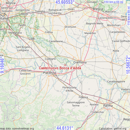 Castelnuovo Bocca d'Adda on map