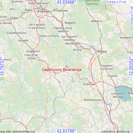 Castelnuovo Berardenga on map