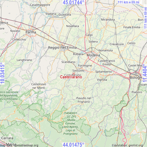 Castellarano on map