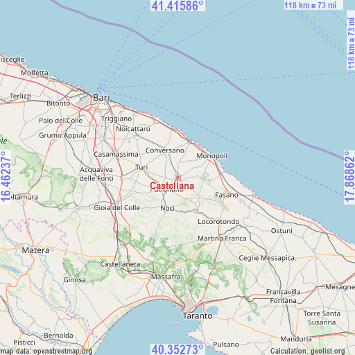 Castellana on map