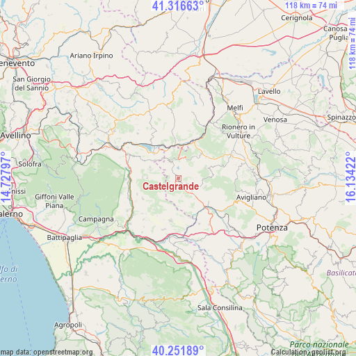 Castelgrande on map