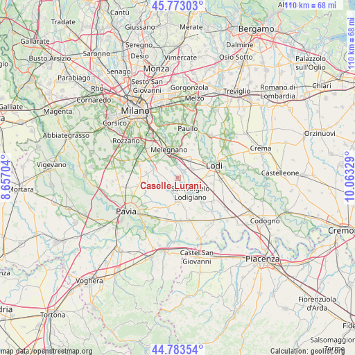 Caselle Lurani on map