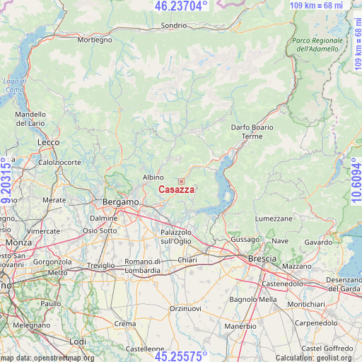 Casazza on map