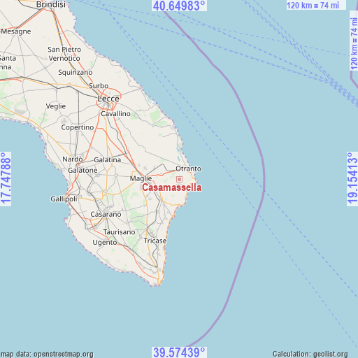 Casamassella on map