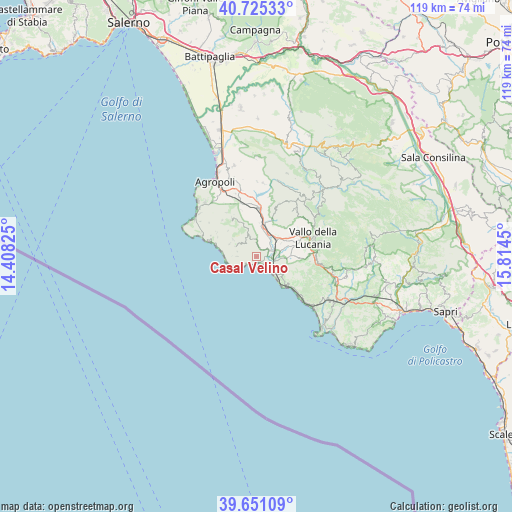 Casal Velino on map