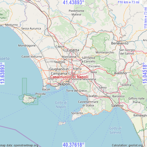 Casalnuovo di Napoli on map