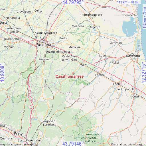 Casalfiumanese on map