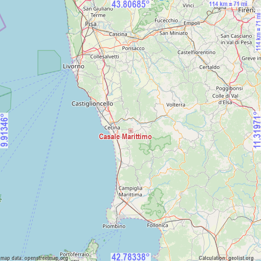 Casale Marittimo on map