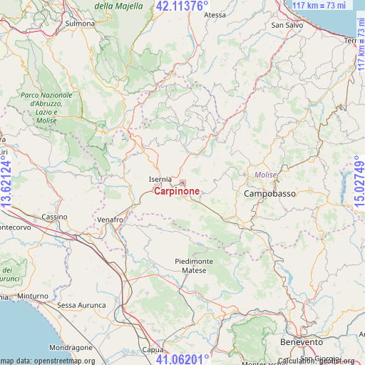 Carpinone on map