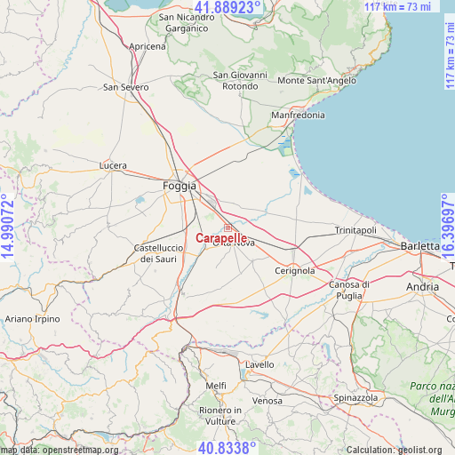Carapelle on map
