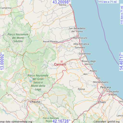 Cannelli on map