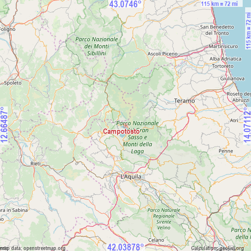 Campotosto on map