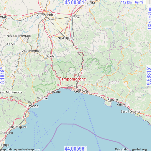 Campomorone on map