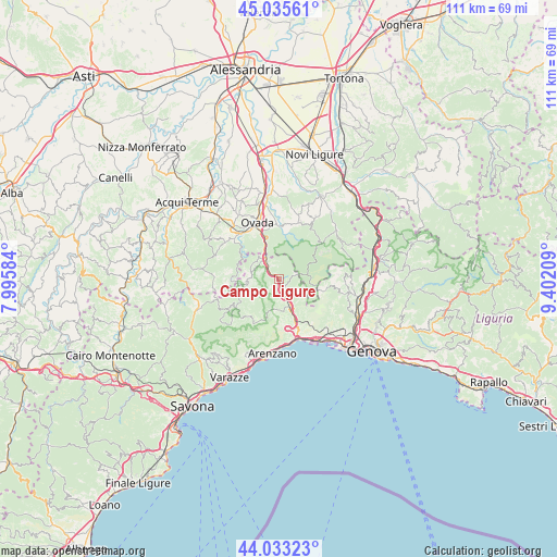 Campo Ligure on map