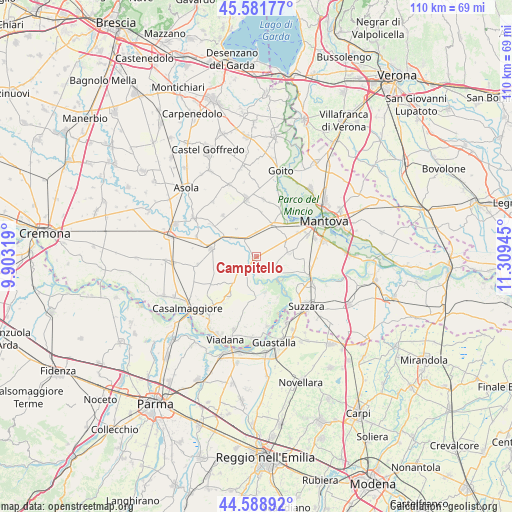 Campitello on map