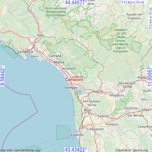 Camaiore on map