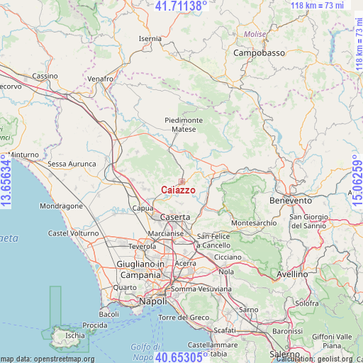 Caiazzo on map