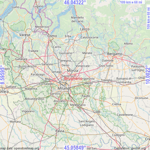 Brugherio on map