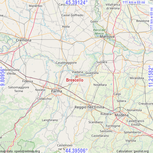 Brescello on map