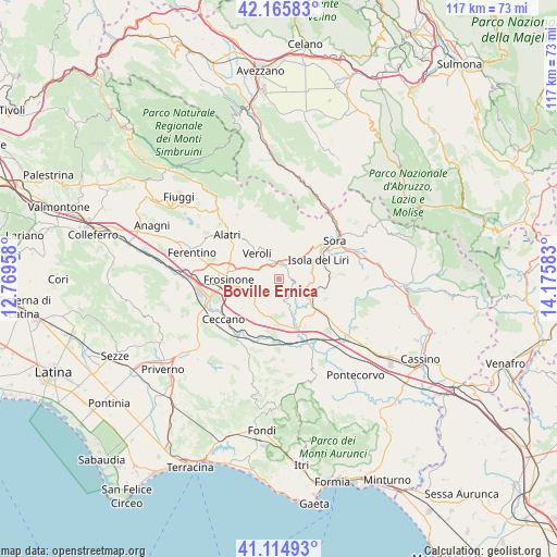 Boville Ernica on map