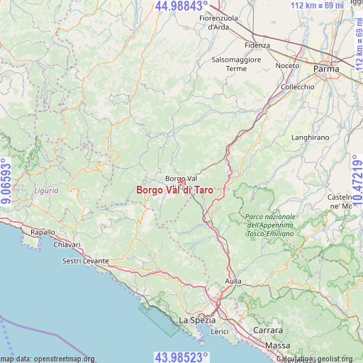 Borgo Val di Taro on map