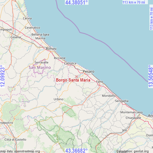 Borgo Santa Maria on map