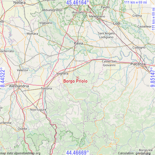 Borgo Priolo on map