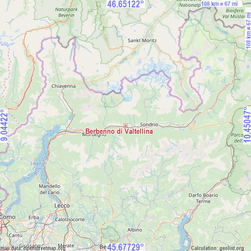 Berbenno di Valtellina on map