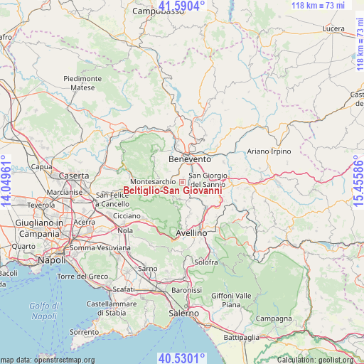 Beltiglio-San Giovanni on map