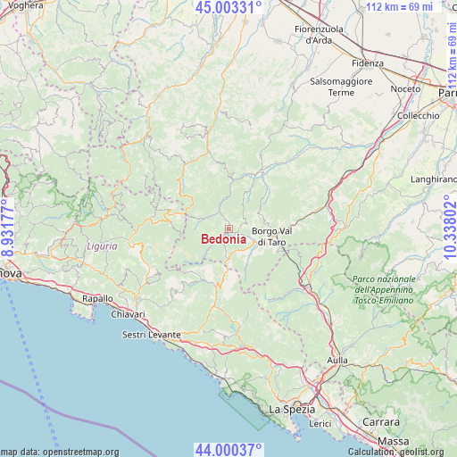 Bedonia on map