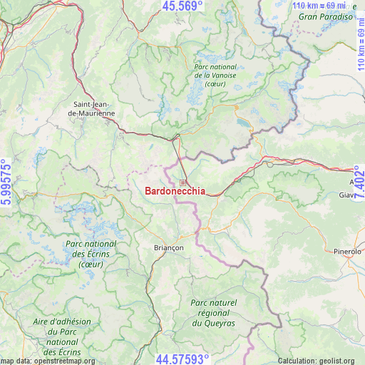 Bardonecchia on map