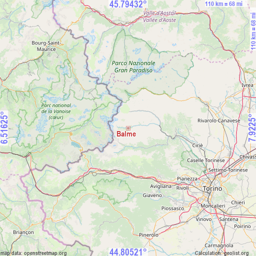 Balme on map