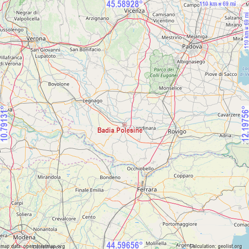 Badia Polesine on map