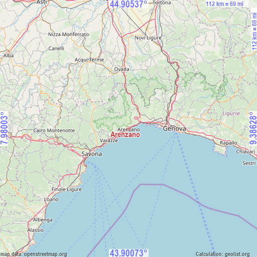 Arenzano on map